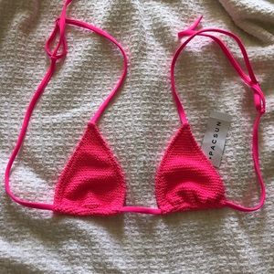 Pacsun Hot Pink Triangle bikini top